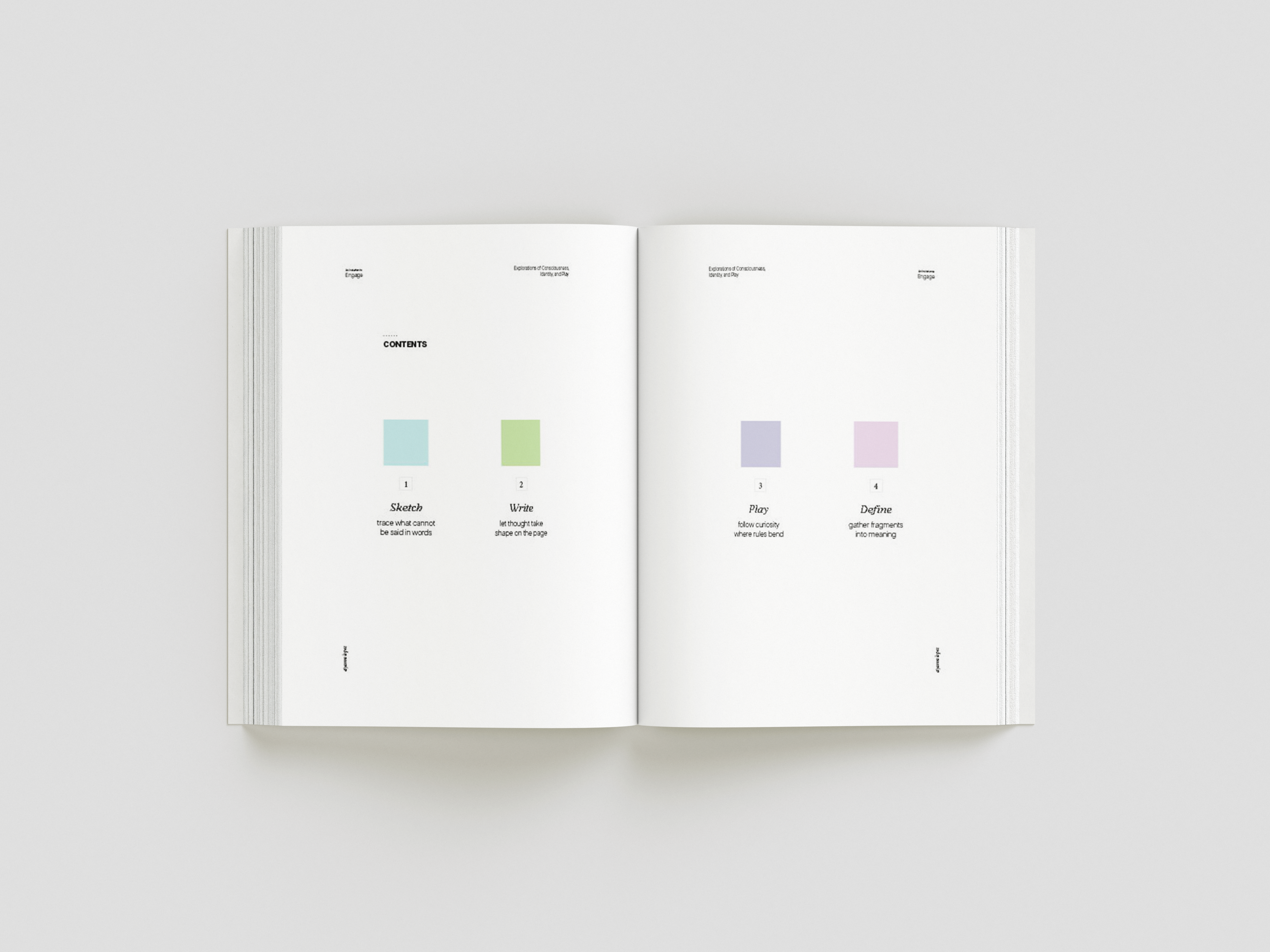 Elsewhere, Within. activity book detail